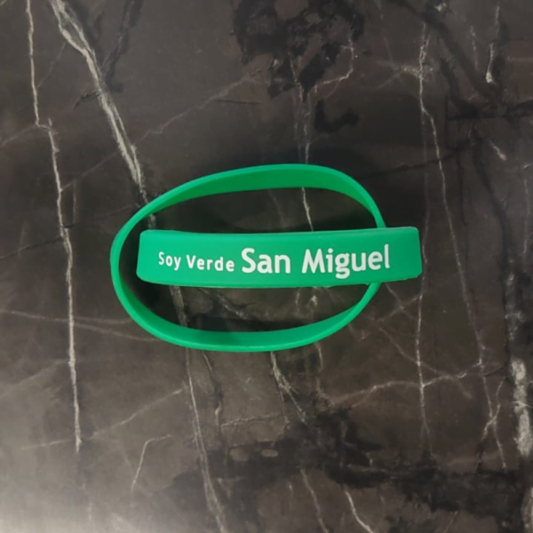 Pulsera silicón soy verde San Miguel - Imagen 2