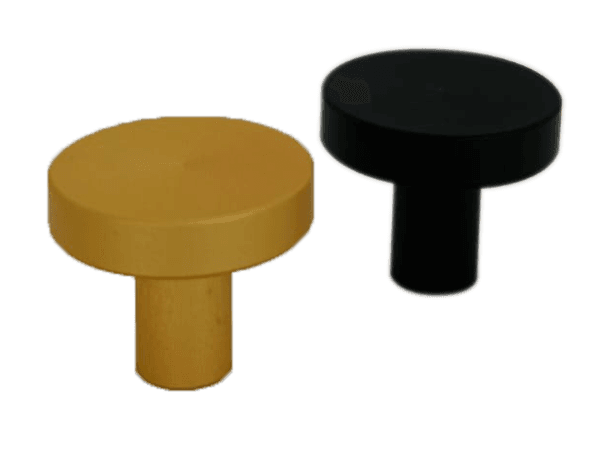 Halador met�lico bot�n plano 30 mm matt black sm