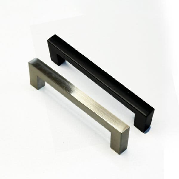 Halador met�lico barra cuadrada 107 mm satin silver sm